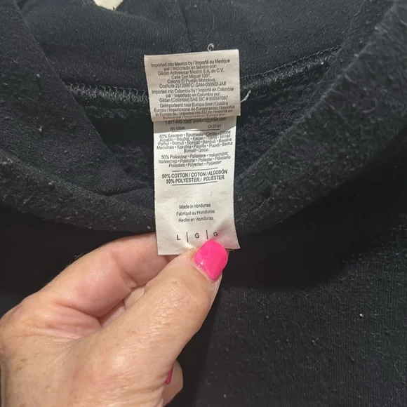 GILDAN L/S Hoodie TAC/STS Black L Large GUC Skull Beret Sword Logo - Picture 7 of 9